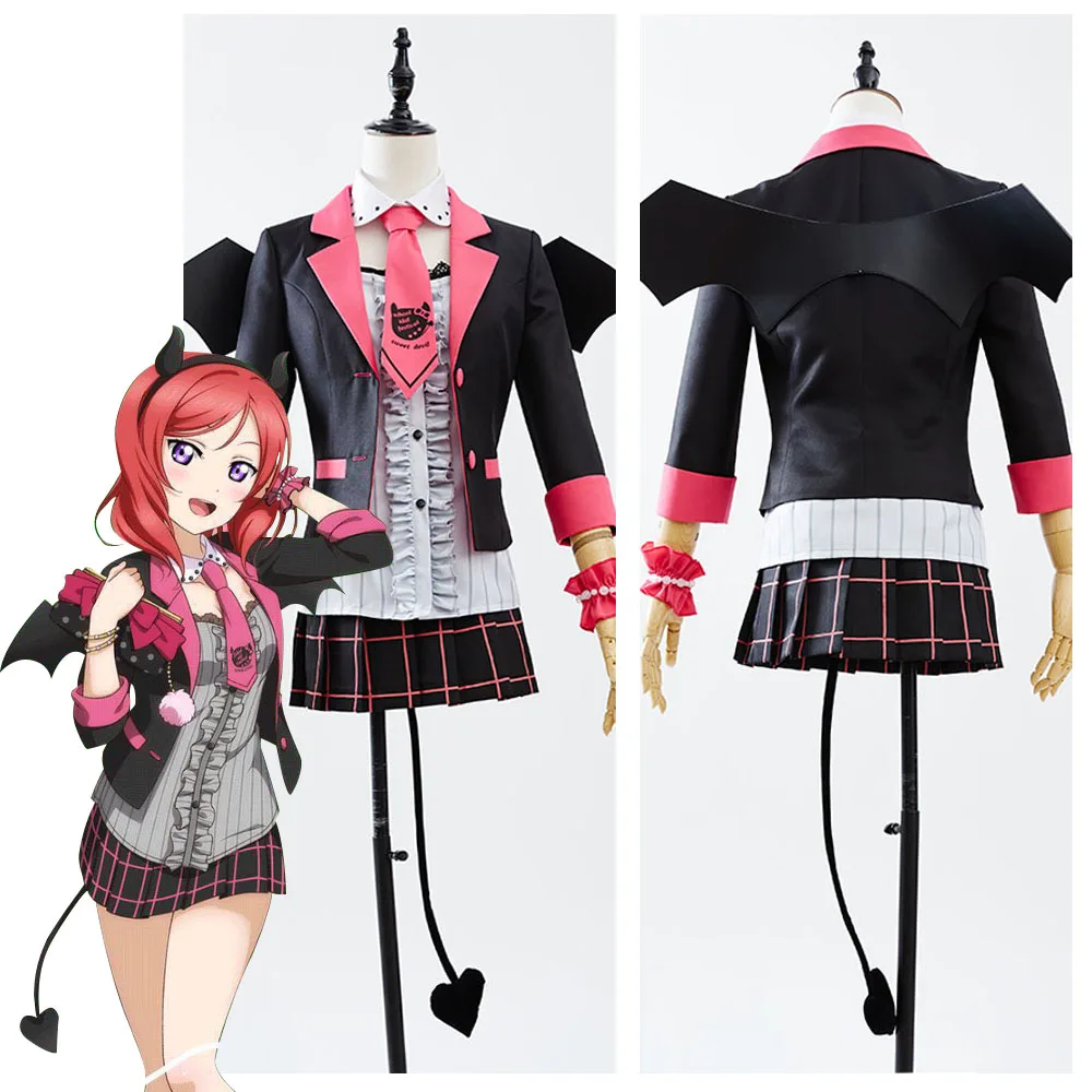 LoveLive! Love Live New UR Nishikino Maki Little Косплей демона Униформа Хэллоуин вечерние полный