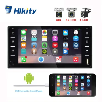 

Hikity Autoradio 2 Din Car Radio 7'' HD Touch Screen Car MP5 Player Android/Iphone Mirror Link For Toyota Corolla Audio Player