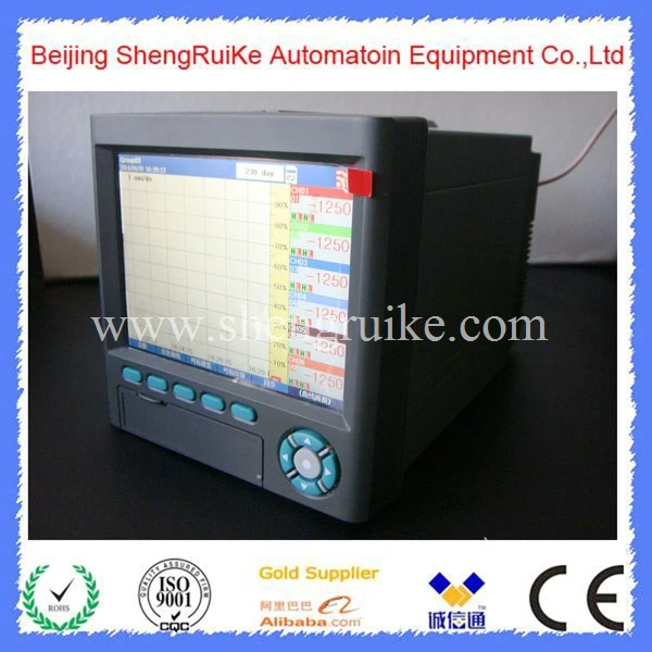 English Menu 4 Channel Paperless Recorder Universal Input 220VAC