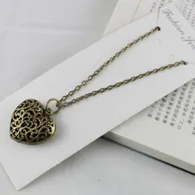 10 шт состаренная бронза Филигранное сердце кулон ожерелья#20031