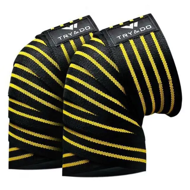 strip Breathable Knee Support1 Pair Powerlifting Knee Wraps Adjustable