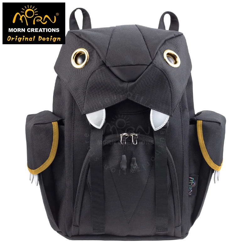 Original Designs From Hong Kong Morn Creations Water Repellent 600D Polyester fabric with YKK zipper Big Cats Laptop Backpack