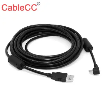 

CableCC Mini USB B Type 5pin Male Right Angled 90 Degree to USB 2.0 Male Data Cable 5M
