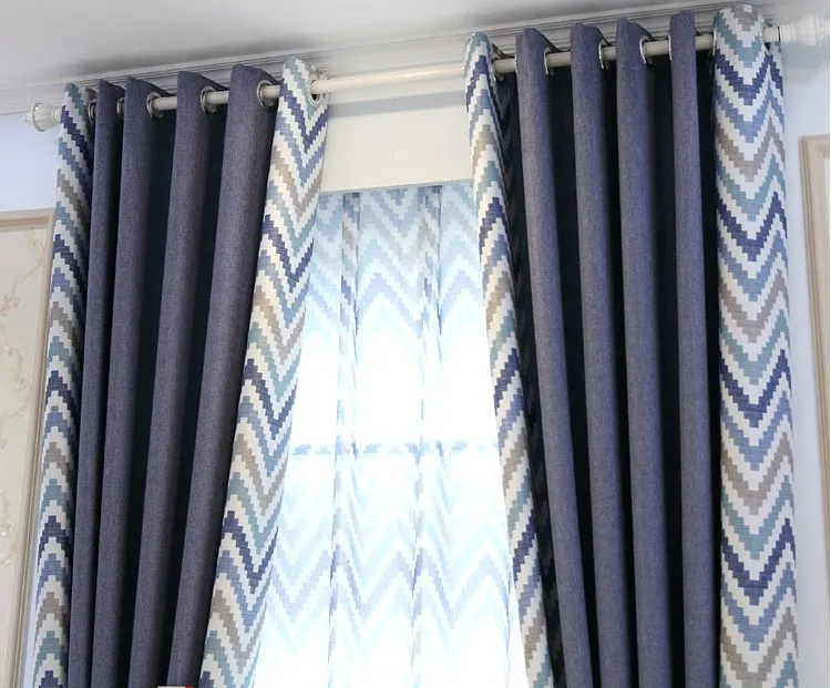 Новая модная Геометрическая занавеска на заказ, полосатая мозаичная оконная занавеска s для гостиной, спальни, затенение, нордический стиль, Cortina