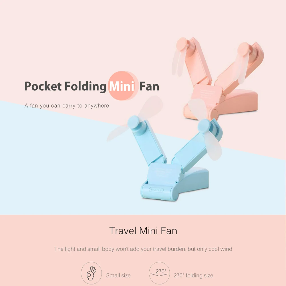 

Usb Pocket Fold Fans Electric Portable Hold Small Fans Originality Household Desktop Electric Fan With Double Heads Low Noise