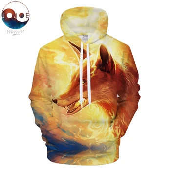 

Fire Fox by JojoesArt 3D Fox Printed Hoodies Sweatshirt Men Hoody Unisex Tracksuit Casual Streetwear Drop Ship ZOOTOP BEAR