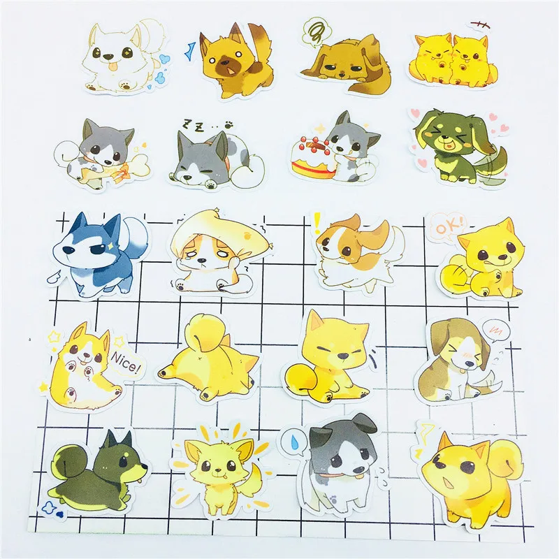 

38 PCS Anime naughty little wolf Stickers Crafts And Scrapbooking stickers book Student label Decorative sticker DIY Stationery