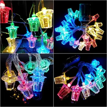

Crystal house light string/1.2M 10LED Princess crystal string lights party wedding garden lamp fairy house light Christmas
