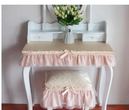 

Dressing table cloth tablecloth dust proof cover jacquard lace makeup cushion cover home textile