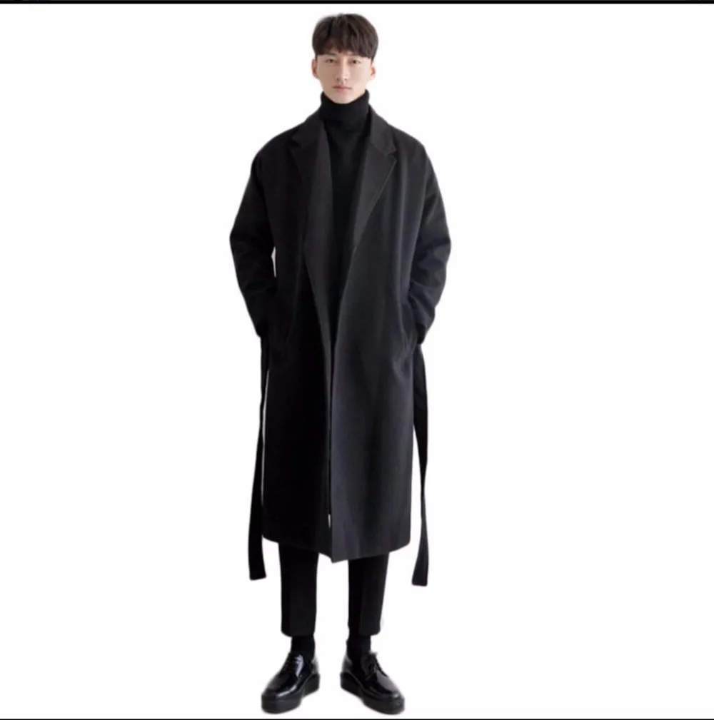 Мужской шерстяной Тренч теплая ветровка средней длины|mens wool winter coats|men coatwinter coat men |