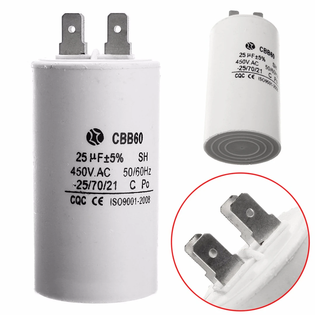 Generador de gasolina de arranque, condensador de potencia, CBB60, 450V, 25UF, 50Hz/60Hz, nuevo, 1 piezas|Accesorios para herramientas eléctricas| - AliExpress