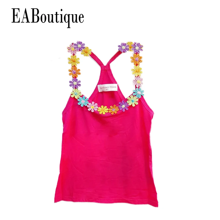 1 PCS Retail New Fashion Summer tanks Candy color flower More design vest for Girls camisoles outwear CX 1 PCS Retail New Fashion Summer tanks Candy color flower More design vest for Girls camisoles outwear CX