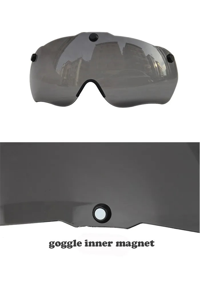  New arrive Top Magnetic Goggles Cycling Helmet Ultralight Bicycle Helmet With Lens & Sunvisor Casco Ciclismo 56-62 CM Bike Helmet (18)