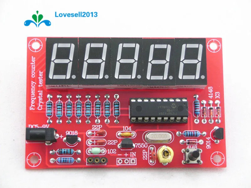 

1HZ-50MHz DDS Crystal Oscillator Frequency Counter Meter Digital LED Kit NEW