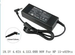 19.5 В 4.62a 4.5x3.0 мм 90 Вт для HP Envy 17 Pavilion 15 Тетрадь PC 15-e029tx ноутбука Батарея зарядное устройство Адаптеры питания