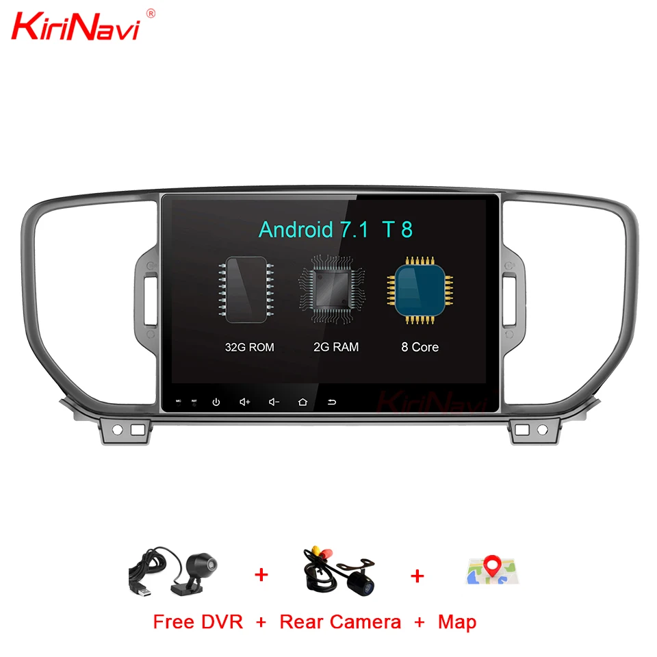 

KiriNavi Octa Core Android 7.1 Car DVD GPS Player For Kia Sportage Multimedia Player Audio Stereo Radio GPS Navigation RDS BT 4G
