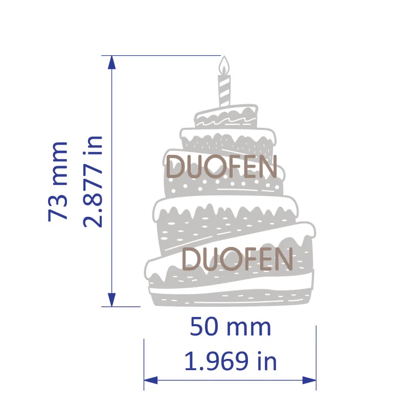 DUOFEN металлические режущие штампы с днем рождения торт вырез кружева тиснение Трафарет DIY скрапбук бумажный альбом Новинка