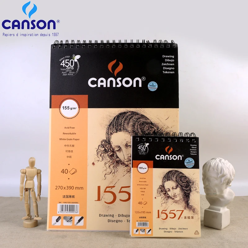 France Canson Artist Sketch Book 8K/16K/32K SketchBook 40Sheets Coil Notebook Drawing Painting Sketch Art Supplies France Canson Artist Sketch Book 8K/16K/32K SketchBook 40Sheets Coil Notebook Drawing Painting Sketch Art Supplies