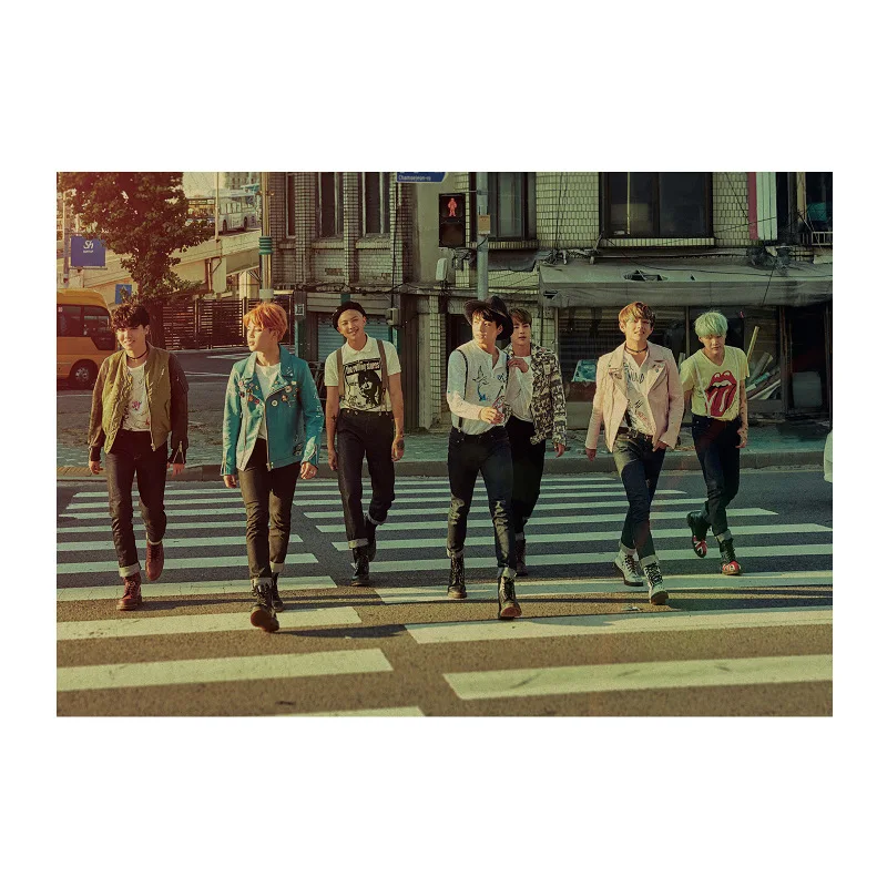 

Bangtan Boys C/Korean Pop idol group Adonis HANDSOME BOY/kraft paper/bar poster/Retro Poster/decorative painting 51x35.5cm