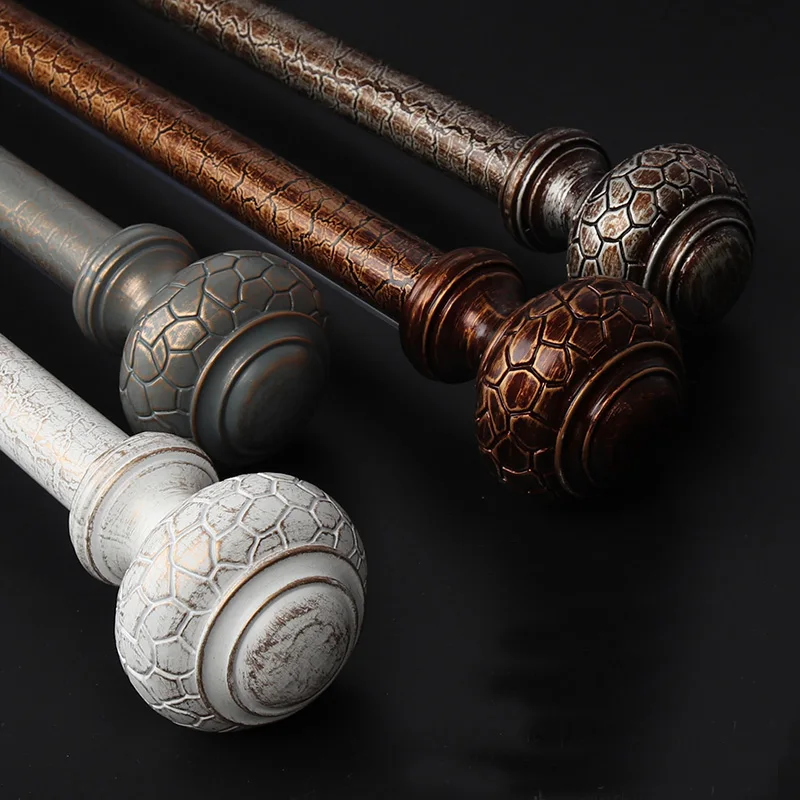 Curtain rod thick aluminum alloy European mute Roman rod luxury American curtain track rod