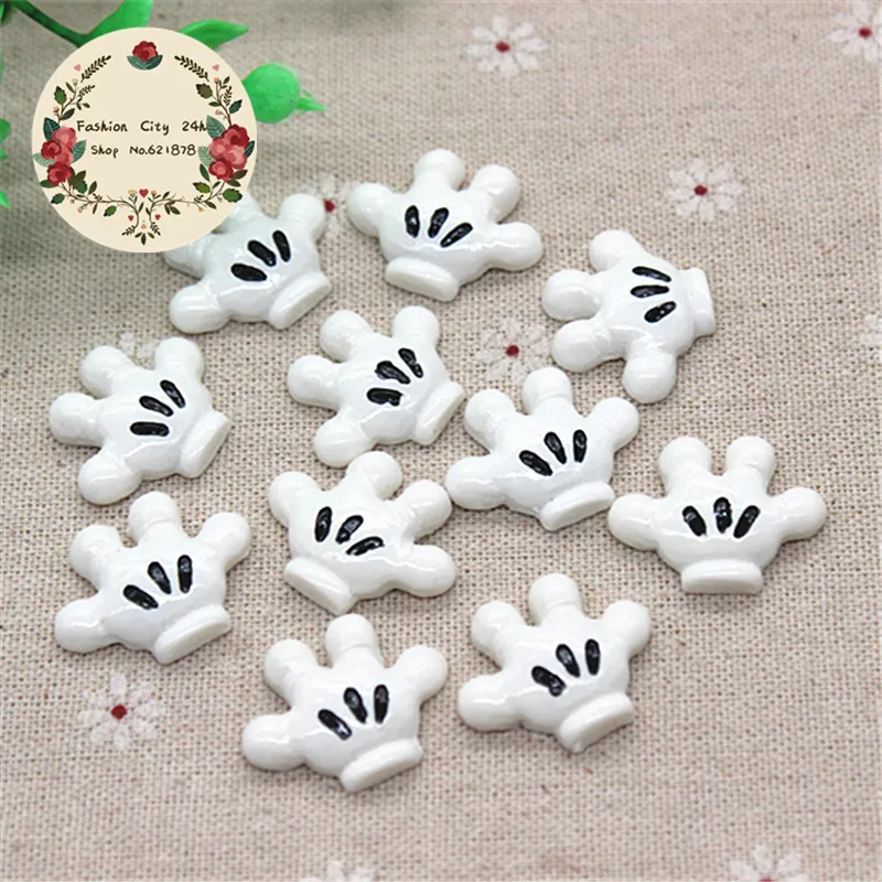 

10pcs Cute Mouse Hands resin flatback cabochon DIY hair bow center scrapbooking,22*27mm