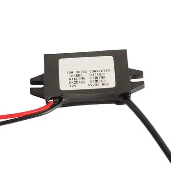 

Car Charger Converter 12V To 5V 3A 15W Step Down Module With USB Cable Car Charger Converter 12V To 5V 3A 15W Step Down Module