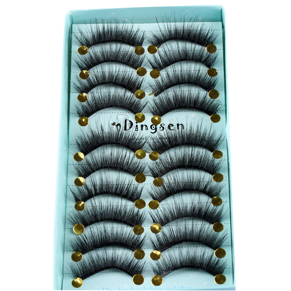 

10Pair Natural False Eyelashes Soft Long Eyelash Fake Eye Lashes Extension Tools Makeup False Eyelashes Extension Cils Wimpers