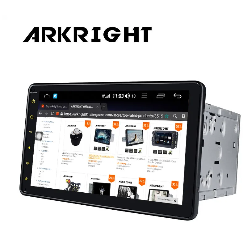 Автомобильный мультимедийный плеер ARKRIGHT автомагнитола на Android с 8 &quotэкраном