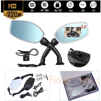 

Moto Side Mirror Dvr Motorcycle Rearview Mirror Camera Auto Digital Video Recorder Dash Cam Dual Lens Camcorder Auto Registrar
