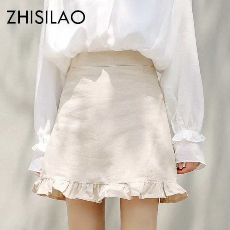 

Solid Vintage A-line Skirts Women Bodycon Elegant High Waist Skirt Femme Spring Summer 2019 Macrame Casual Jupe Korean Skirts