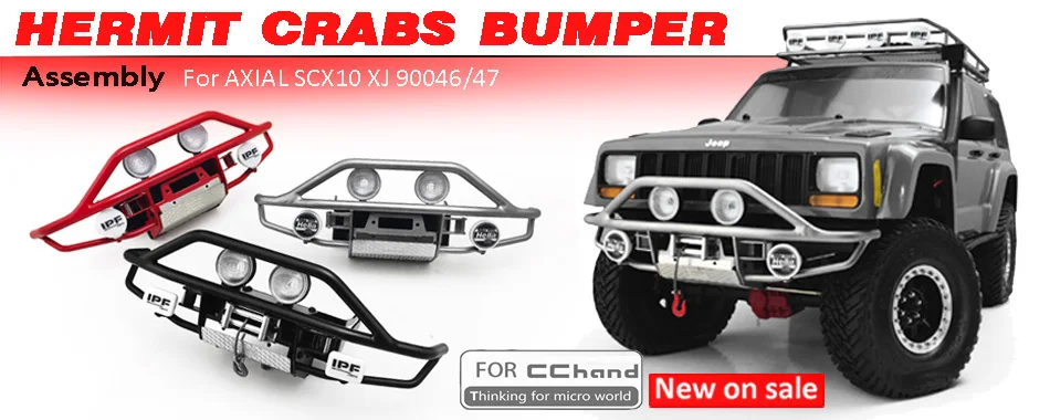 Металлический передний бампер для CChand SCX10 SCX 10 II 90046/90047 cherokee|Детали и аксессуары| |