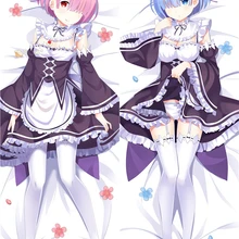 Подушку в стиле аниме размером Re: Zero kara Hajimeru Isekai Seikatsu Rem и Ram обниматься тела Чехол чехол домой постельные принадлежности, подушка с эффектом чехол