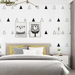 Beibehang Nordic стиль обои современный минималистский геометрический треугольники спальня детская комната для мальчиков и девочек Корея papel де