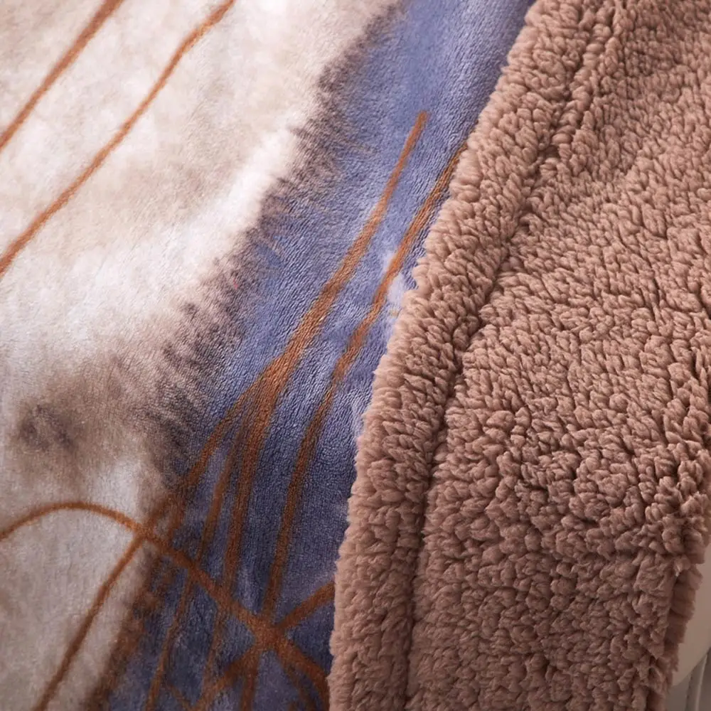 Svetanya 3d волк печати броски одеяло двусторонний плед 130*160 см супер мягкий