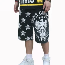 Большие размеры Длинные мужские шорты хип хоп уличные мужские s летние шорты Harajuku бермуды с модным принтом мужские s повседневные пляжные шорты S6T7