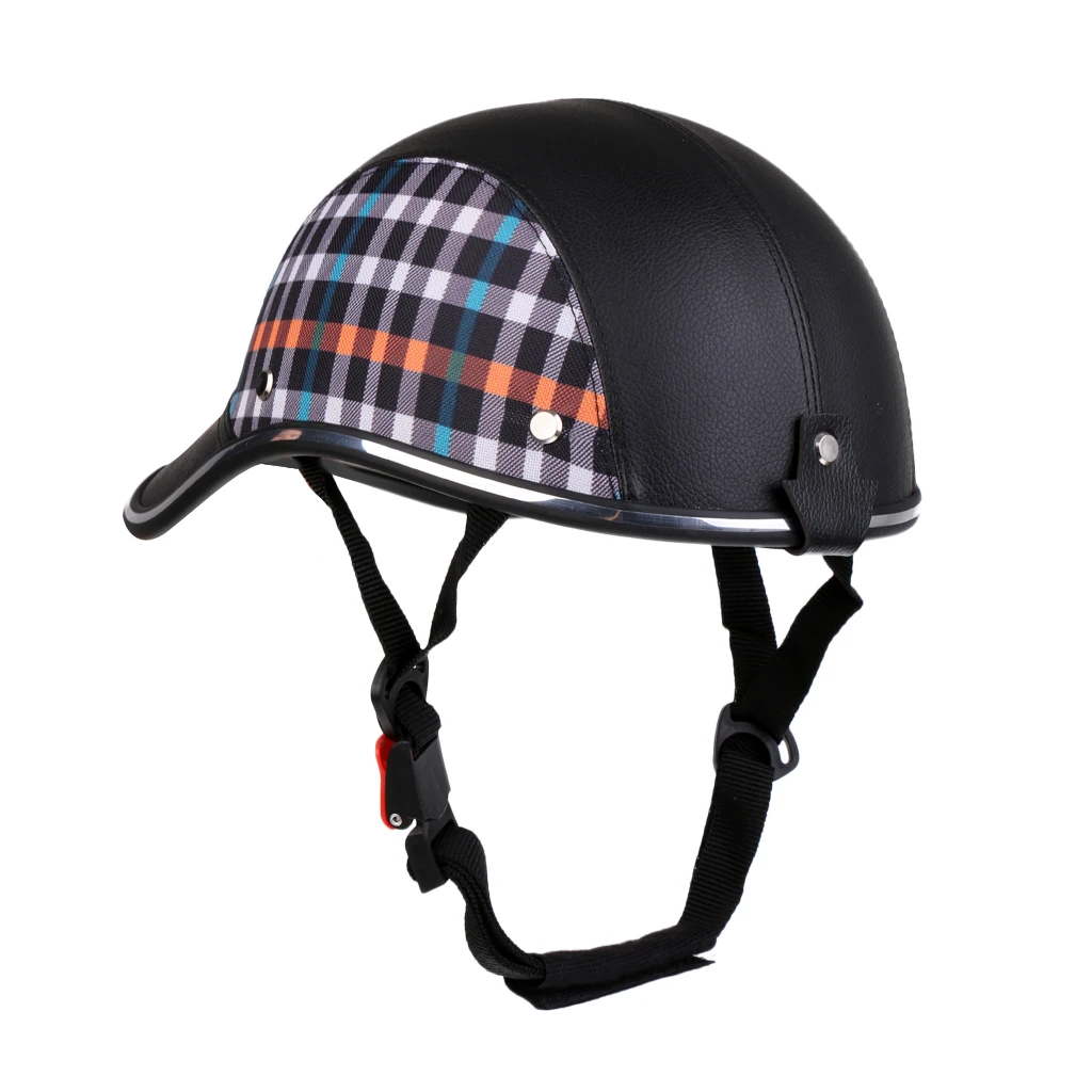 Baseball Cap Style Motorcycle Bike Helmet Anti-UV Safety Hat Visor Adjustable Safety Bicycle Helmet Head Protector