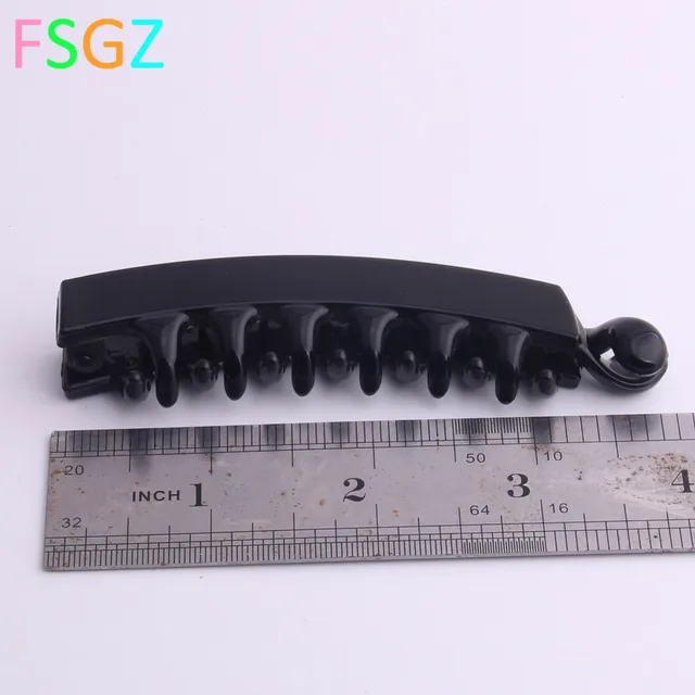 2018 New Fashion Banana Hair Clip For Lady Quality Environmental ABS Plastic Tines Crab For Hair Twist Hair Pin For Girls 2 PCS