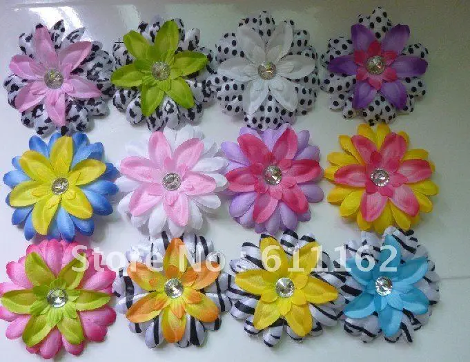 

2013 hottest sale 12 Colors Little lily 1000pcs Flower head girl hair accessories best sale