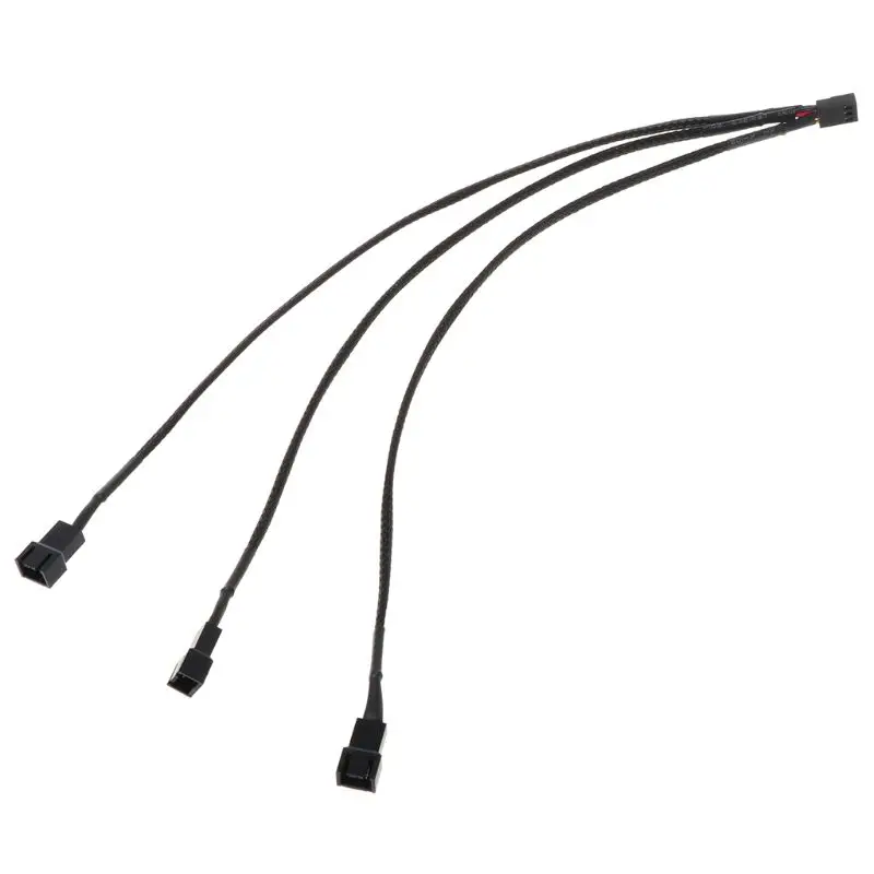 

12V 30CM 3Pin Fan PWM 1 to 3 Way Power Supply Extension Cable Y Splitter Port Multiplier PC Computer Cooling 22AWG Wire Accessor