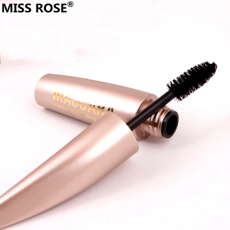 

miss rose eye make up waterproof max volume 3d fiber black touche mascara for eyelash long-lasting makeup lash