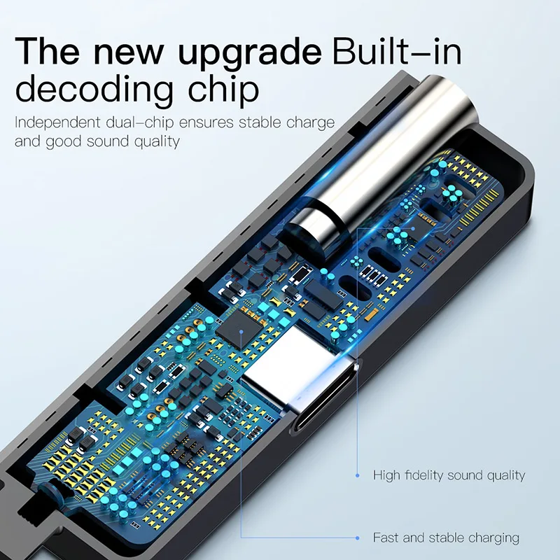 Переходник Baseus USB Type C на 3 5 мм с разъемом для наушников адаптер Aux PD 18 Вт кабель OTG