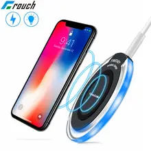 Crauch Мини Qi Беспроводное зарядное устройство для iPhone X XS Max XR 8 Plus быстрая Беспроводная зарядка для samsung galaxy s9 s8 plus S7 Note 9 8