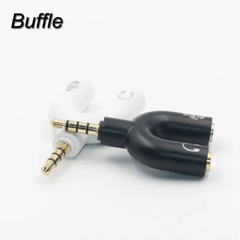 New 3.5mm Double Jack Adapter to Headphone for Cell phones MP3 Player