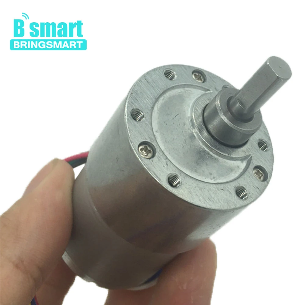 

Bringsmart 12V 24V Micro Electic DC Gearbox Motor Reversed Encode disk Customized High Torque Motor JGB37-3530B