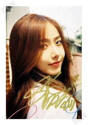 Подписанный GFRIEND SIN B фото с автографом RAINBOW 6 дюймов 2 версии 102017 - Цвет: 1