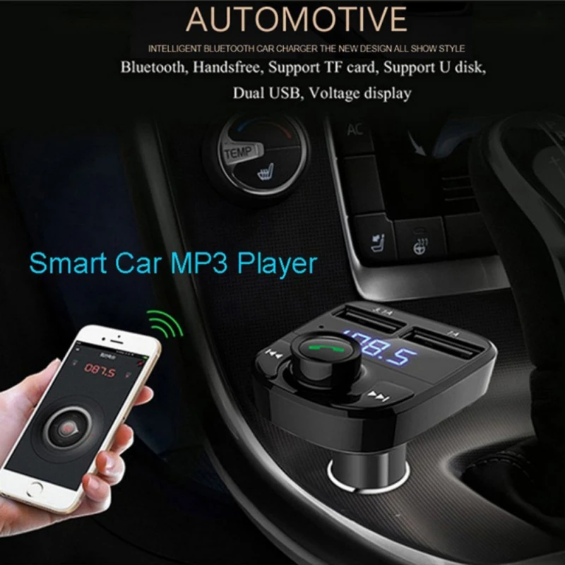 Fm-передатчик Aux модулятор Автомобильный комплект Bluetooth аудио MP3 плеер 3.1A двойной зарядное устройство usb