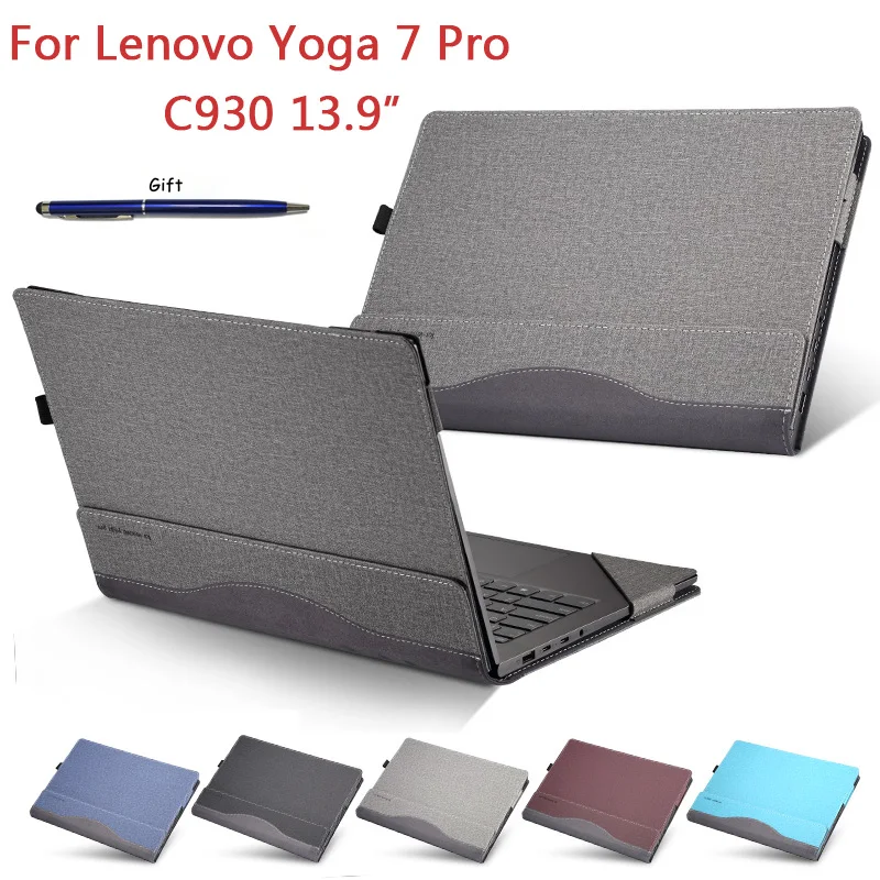 Tablet Case for New Lenovo Yoga 7 Pro 13.9 Inch PU Leather Laptop Protective Sleeve Keyboard