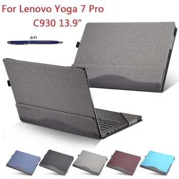 

Tablet Case for New Lenovo Yoga 7 Pro 13.9 Inch PU Leather Laptop Protective Sleeve Keyboard Cover for 2018 Yoga C930