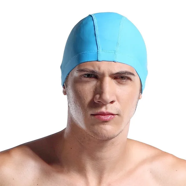 Desmiit Swimming Cap Men Swim Hat Pool Bathing Cap Spandex Beach Surfing Swimming Caps Free Size
