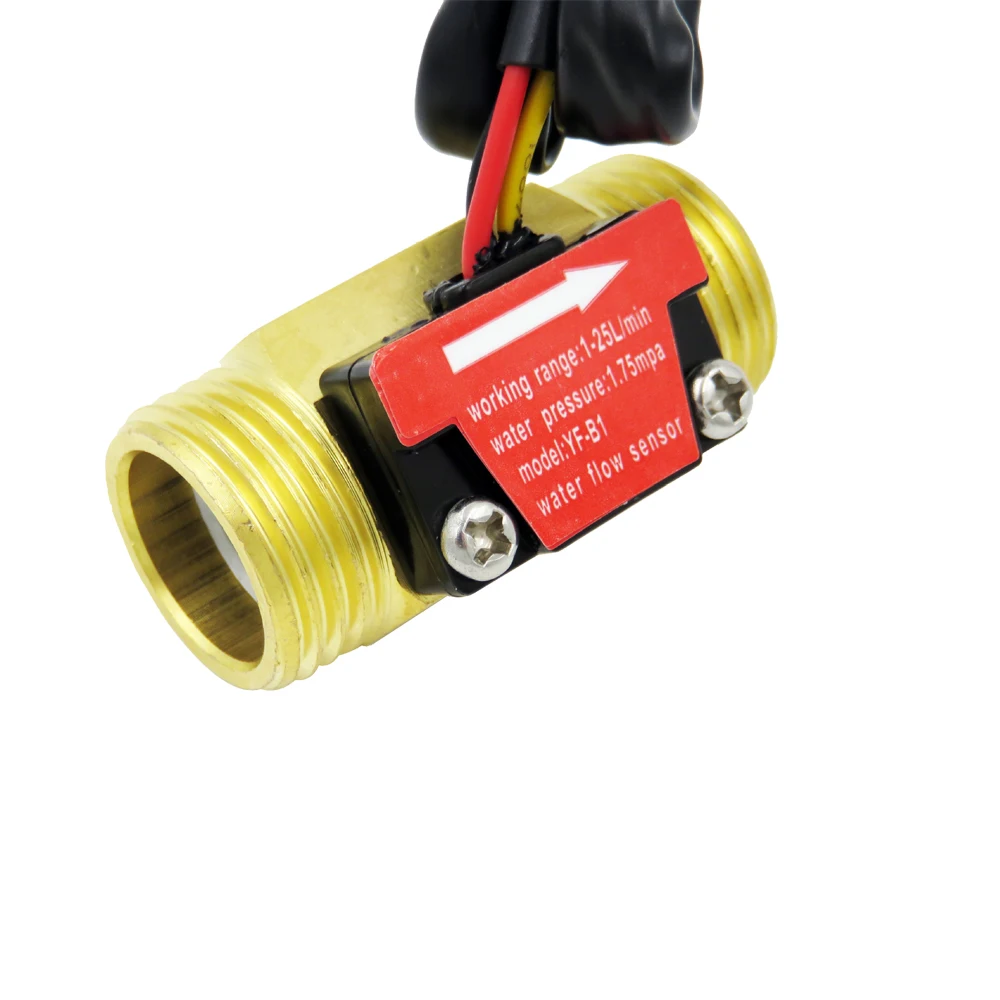 

Water Flow Hall Sensor G1/2'' Switch 1-25L/min Flow Meter For Industrial Control